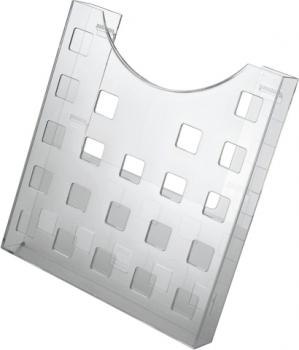 Prospekthalter A4 grautransparent Wand-/Tischmontage 241x264x37mm