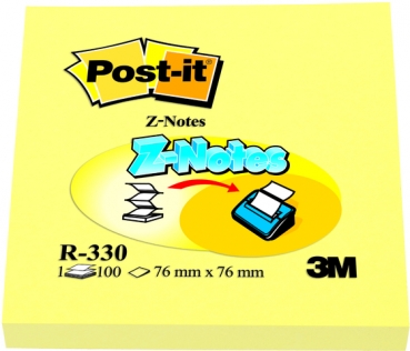 Haftnotiz Z-Notes Post-it 76x76mm gelb