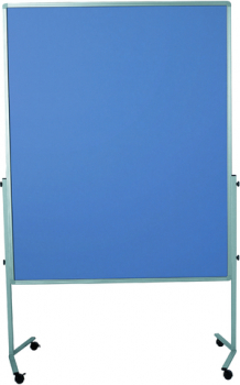 Moderationswand 150x120cm blaugrau ungeteilt, doppelseit.Filzbespannung