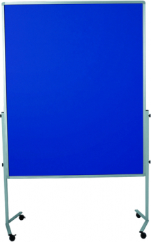 Moderationswand 150x120cm marineblau ungeteilt, doppelseit.Filzbespannung