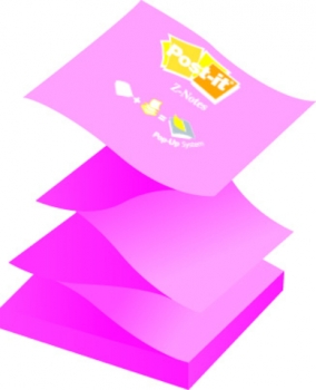 Haftnotiz Z-Notes, 76 x 76 mm, pink/rosa, 100 Blatt