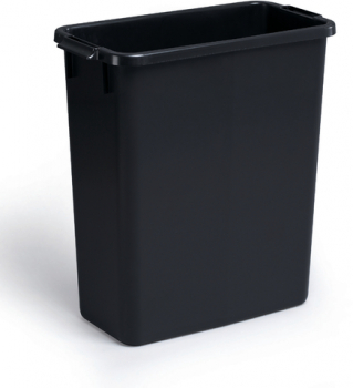 Abfallbehälter in Rechteckform schwarz(recycled) DURABIN 60