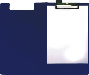 Klemmblockmappe, Klemme kurze Seite, A4, 24 x 35 cm, blau