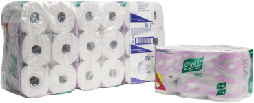 Toilettenpapier 600, Tissue, 2lg., Rolle, 600Bl., 9,5x12,5cm, weiß