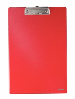 Schreibplatte, PP-kaschiert, Klemme kurze S., A4, 23,2x34cm, rot