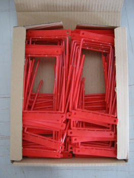 Abheftbügel, Metall, kunststoffummantelt, Füllh.: 120 mm, rot