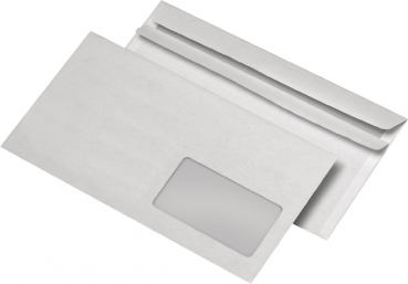 Briefhüllen DL mF rechts/sk 80g Offset Innendruck grau  Pack 1000 Stück