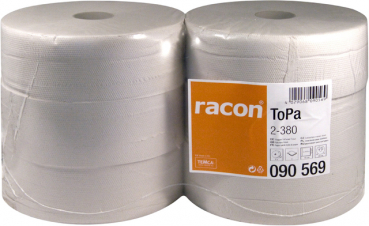Toilettenpapier 2-380, 2lg., Großrolle, 9,7cmx380m, 9,7x18cm, naturwe