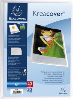 Sichtbuch Kreacover® Chromaline, PP, 20 Hüllen, A4, weiß, transparent