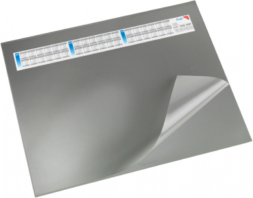 Schreibunterlage DURELLA DS, mit Vollsichtauflage, 65 x 52 cm, grau