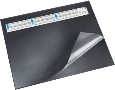 Schreibunterlage DURELLA DS, mit Vollsichtauflage, 65 x 52 cm, schwarz