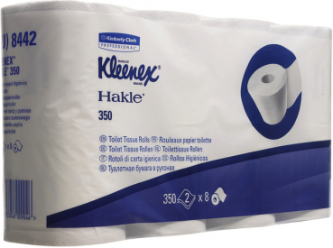 Toilettenpapier 350, Tissue, 2lagig, Rolle, 350 Blatt, hochweiß