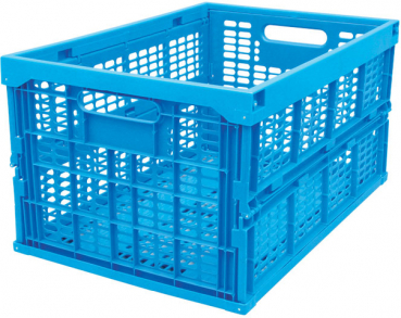Klappbox, PP, 60 l, 603 x 399 x 317 mm, Tragf.: 25 kg, blau