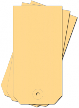 Anhängezettel, mit: Kartonöse, 190 g/m², 50 x 100 mm, chamois
