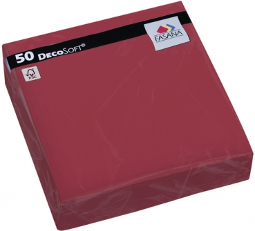 Serviette DecoSoft® Uni, Tip-to-Tip, 1/4 Falz, quadr., 40x40cm, bo