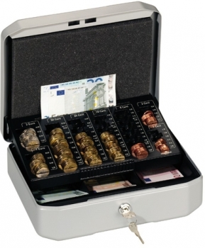 Geldkassette €UROBOXX® S, Stahlblech, EUR, 283x225x100mm, anthr./gr