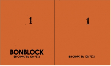 Bonbuch, BB100, 105 x 53 mm, rot, 100 Blatt