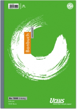 Bonbuch, Bo1000, A4, 5farbig sortiert, 2 x 50 Blatt
