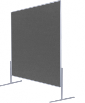 Moderationstafel, zweiseitig, Filz, 120 x 150 cm, grau