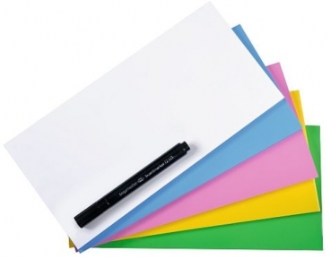 Haftnotiz Magic-Chart Notes, rechteckig, 10 x 20 cm, 5farbig sortiert