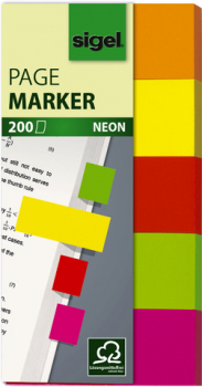 Haftmarker brillant 12x50mm 5 Farben gelb/orange/blau/grün/rot