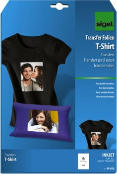 InkJet Transfer T-Shirt Folie A4 f.dunkle Textilien inkl. Bügelpapier
