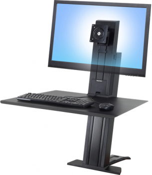 Monitorhalter WorkFit-SR, bis 60,96 cm, Tragf.: 7,3 kg, schwarz
