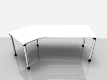 Abgewink.Tisch li. Rialto Pro, 2.170x800/1.000x680-820mm, grau