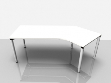 Abgewink.Tisch re. Rialto Pro Komf., 2.170x800/1.000x620-850mm, grau