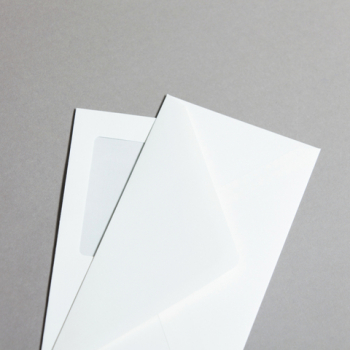Briefumschlag Opaline, m.Fe., DL, 110x220mm, 110 g/m², Leinen, weiß