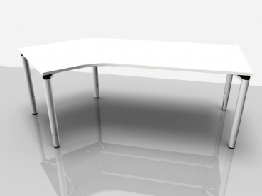 Abgewink.Tisch re. Rialto Pro Komf., 2.170x1.000/800x620-850mm, grau