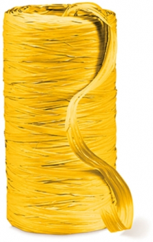 Geschenkband Raphia, Bast, 5 mm x 200 m, gelb