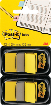 Haftmarker Index 680, 25,4 x 43,2 mm, gelb, 50 Blatt