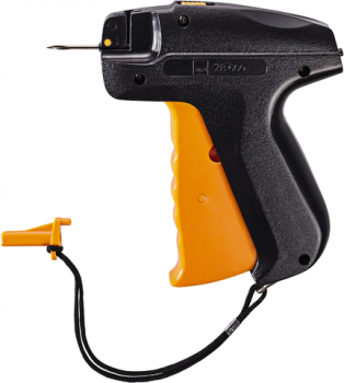 Anschießpistole schwarz/orange aus mit Nadel zur Warenkennzeichnung