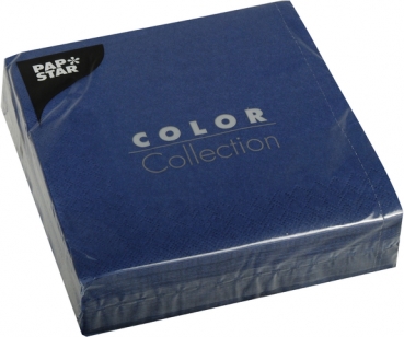 Serviette COLOR Collection, 3lagig, 1/4 Falz, 33 x 33 cm, dunkelblau