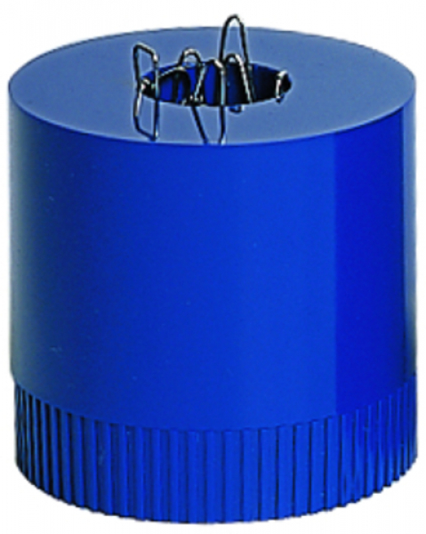 Büroklammernspender clipboy royalblau magnetisch mit Klammern
